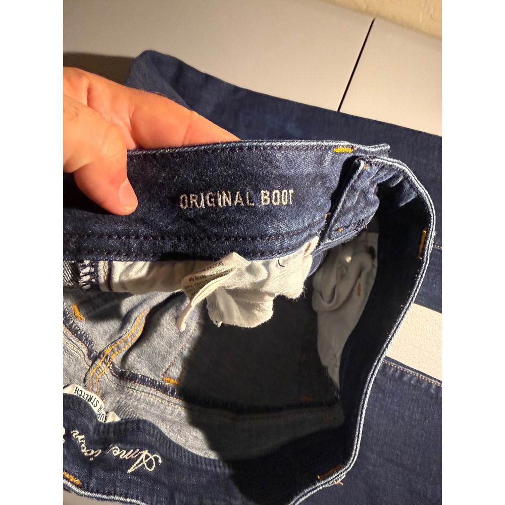 American Eagle Original Boot Super Stretch Dark Wash Jeans Womens 6 Regular - Picture 5 of 10
